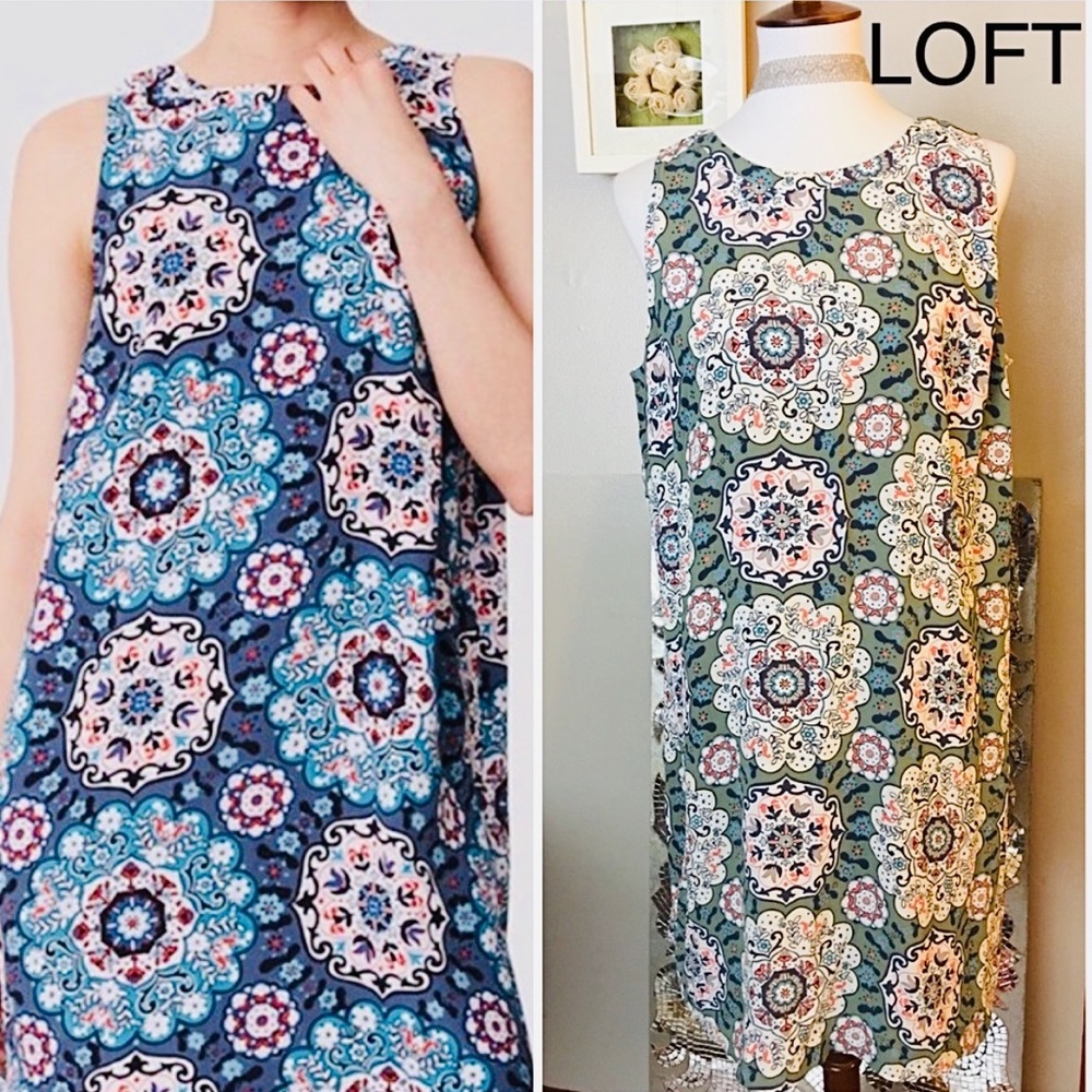 LOFT Floral Midi Dress